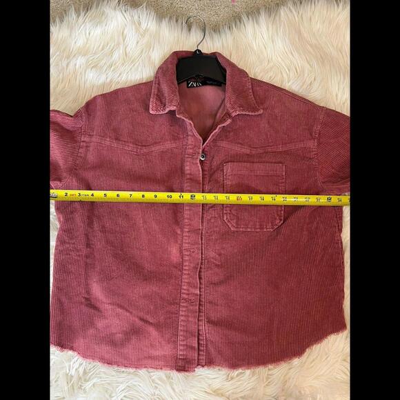 ZARA Blush Pink Corduroy Jacket Women’s Size‎ Large - Picture 6 of 6